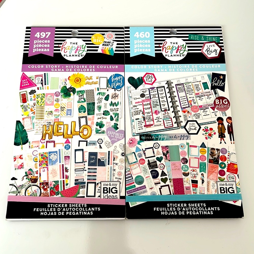 Two The Happy Planner Color Story Sticker Book